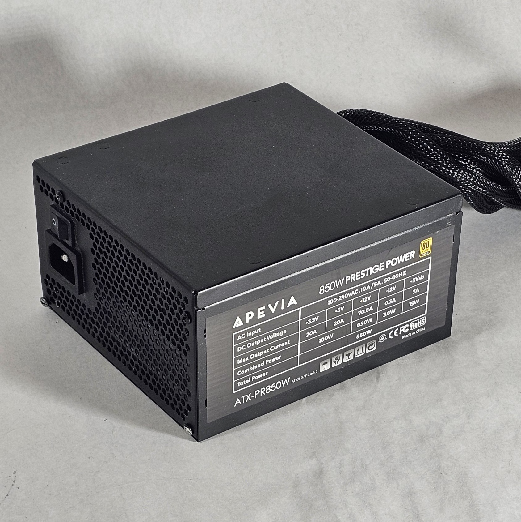 850 Watt PSU Apevia Prestige Power ATX-PR850W 850W Power Supply